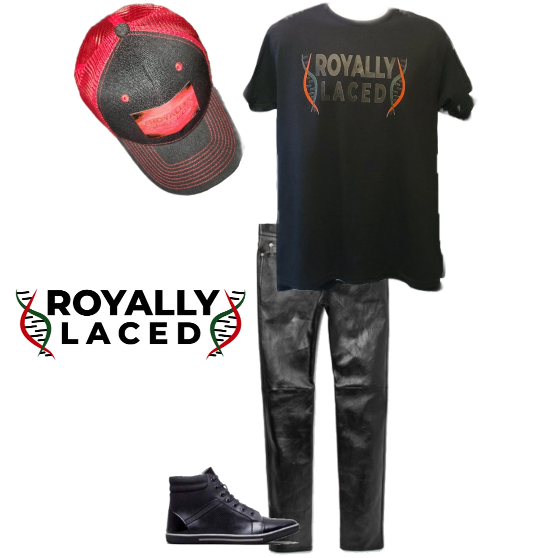 Black+Red Trucker Hat